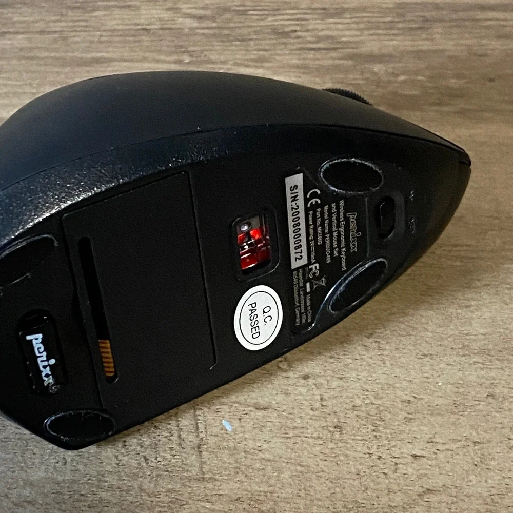 Perixx PERIMICE-605 Wireless Vertical Ergonomic Mouse Black PERIDUO-605 MK586G